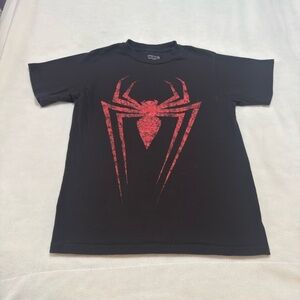 Marvel Black Tee with Red Spider Design